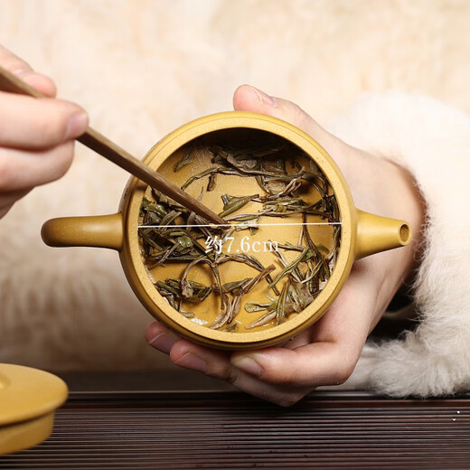 Zanghutianxia small capacity Yixing purple clay teapot pure hand carved Kung Fu tea set raw ore golden section mud teapot large mouth Han tile Han tile
