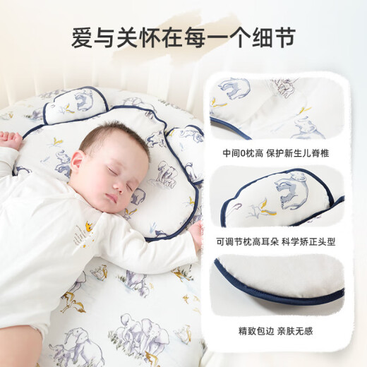 Cutelife Baby Pillow 1-3 Years Old Baby Pillow Autumn Kindergarten Children's Silicone Pillow Lily of the Valley and Butterfly Small