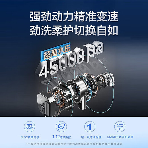 Haier W30 series dishwasher crystal embedded household large-capacity variable frequency motor first-class water efficiency zoned fine washing W30 Galaxy Gray EYBW142286GGU1