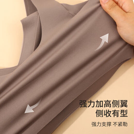 
Moisturizing sports underwear for women with small breasts gathered and breathable skin-friendly no steel ring lifting and anti-sagging vest bra for women Xingyun Qingli - Milk White L (suitable for 105-125Jin [Jin equals 0.5 kg])