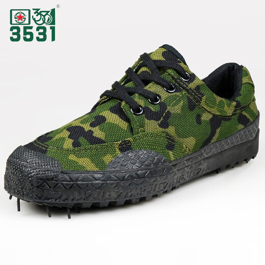 
3531 camouflage shoes Liberation shoes Men's labor protection shoes Construction site shoes Migrant workers' non-slip wear-resistant work canvas training shoes rubber shoes Low-top jungle camouflage size 46