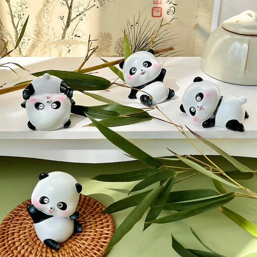 Bezaubernde Katzen-Desktop-Ornamente für Büro Mädchen Geburtstag Geschenke für Mädchen High-End-Gefühle für Freundin praktische kulturelle und kreative Geschenke für Panda Rolling Ornamente Set von vier + exquisiten Geschenkboxen