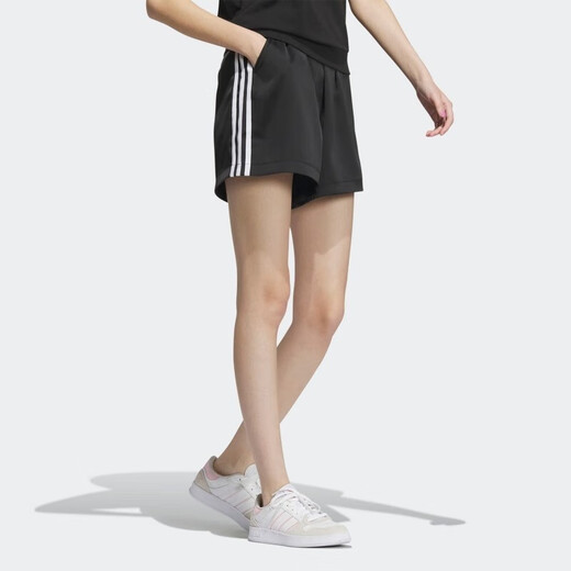 阿迪达斯（adidas）短裤女裤夏季跑步健身训练运动裤透气舒适休闲裤子 IP3889 黑色/三条纹 XS