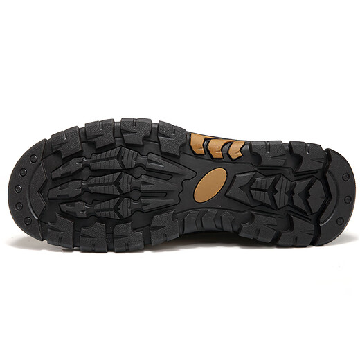 Xingxian Lu-Männerschuhe weiche und komfortable handgefertigte Freizeitschuhe Hartschuhe-resistente atmungsaktive Kuhlädenschuhe Herren Wanderschuhe im Freien im Freien 6198 Khaki 44