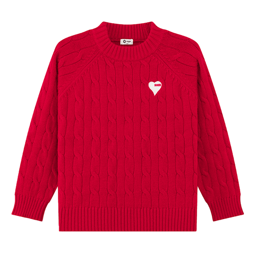 Zuoxi Boys Red Sweater Children's Thickened Sweater 2025 New Boys New Year Clothes Winter Clothes Red 130