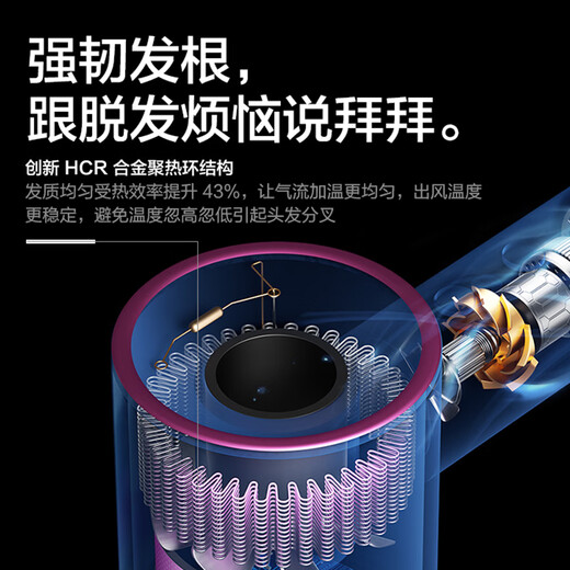 JB Huaqiang North American standard 110V hair dryer British and European standard 220V negative ion household American Canadian American standard voltage Chinese standard 220v-3.3m-five air nozzles-comes with wall mount