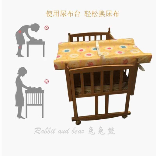 
Chuangjingyi chooses a diaper table baby care table bathtub nursing table baby diaper change pad baby touch massage mat white individual diaper pad can be suspended 80x40cm