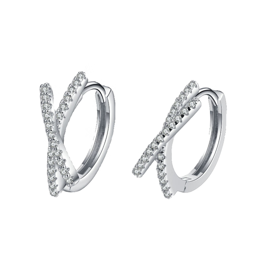 Nilan platinum earrings PT950 moissanite for women light luxury platinum cross diamond earrings earrings free platinum cross earrings