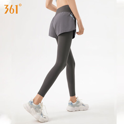 361 Sports Pants Set Women's Fitness Pants Fake Two-piece Yoga Pants Women's High Waist Hip Lift Slimming Yoga Wear Running
