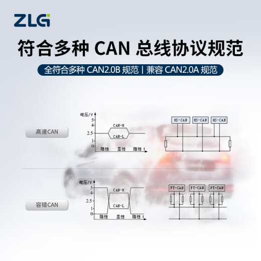 ZLG致远电子 高性能PCI接口CAN卡 智能CAN通讯卡 PCI-98系列 PCI-5010-U