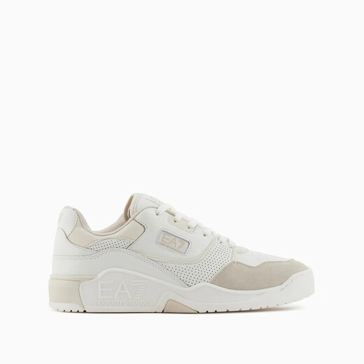 ARMANI/ARMANI EA7 Herrenmode einfache Low Top Casual Shoes X8X187 XK402 Weiß C695 41.5