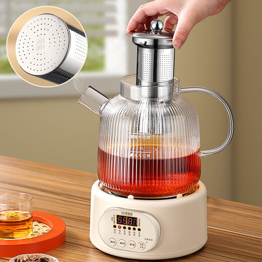 Multifunctional health pot for those who are good at it, all-glass teapot, kettle, baby-specific constant temperature kettle, electric kettle, one-piece flower teapot, small 2024 new tea maker, thermal kettle, 2L constant temperature model (adjustable temperature) + 304 tea leakage