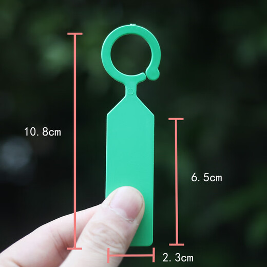 Thickened plastic T-shaped flower brand gardening potted small label insert card succulent identification card one-word label ring buckle label green 100 sheets