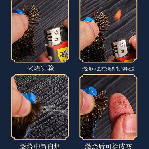 Daiyan pig bristle play brush walnut special long handle non-shedding soft and hard bristle nano brush Rudraksha bracelet cleaning silicone handle bristle brush three-piece set