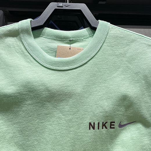 Camiseta de manga corta Nike (Nike) para hombres 2025 Summer Nuevo Sportswear Knitt Burnable Redded Round Top Halleved Top HF6172-053 HF6172-376 Green Pure Algody M Recomendado 120-130Jin [Jin equivale a 0.5 kg]