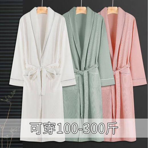 
Catman (MiiOW) bathrobe large size 300 Jin [Jin equals 0.5 kg] Couple pajamas men and women long-sleeved slimming towel material hotel bathrobe five-star nightgown summer black single robe 5XL 280-300 Jin [Jin equals 0.5 kg]
