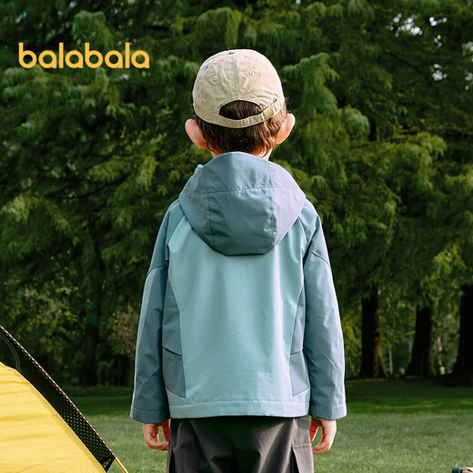 巴拉巴拉童装男童外套儿童棉服2025春装防水透湿拼接撞色时尚208125105102