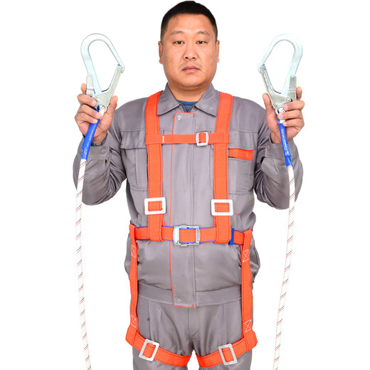 Xinbaolin high-altitude work full-body anti-fall safety belt three-point single large hook 3 meters