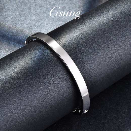 GsunG platinum bracelet men's new horsewhip bracelet half bracelet fashionable solid platinum bracelet men's and women's atmospheric glossy bracelet PT950 bracelet about 36 grams 58 rings pre-ordered