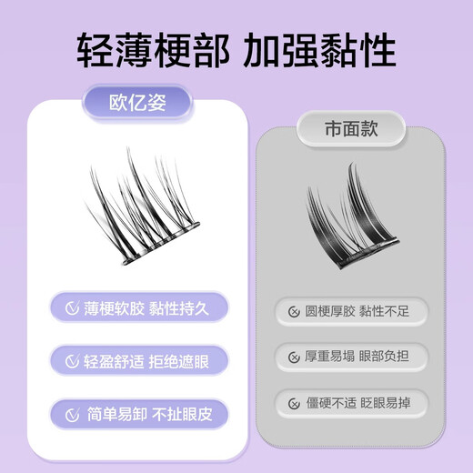Ouyizi's glue-free and removal-free false eyelashes are natural and simulated, long-lasting and can be used repeatedly. Sunflower is easy for beginners to use.