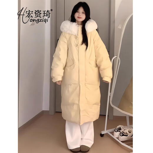 Chaqueta de algodón Hongziqi Down para mujeres en invierno 2025 Nuevo chaqueta de algodón de algodón de collar de gama alta y de gama grande en espesas