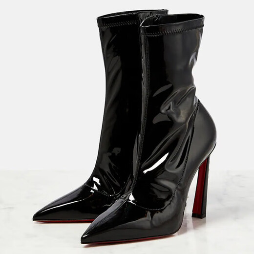 Christian Louboutin New Year Gift Exclusive Sale Women's Embellished Ankle Boots P00766592 Black 40 CN 40