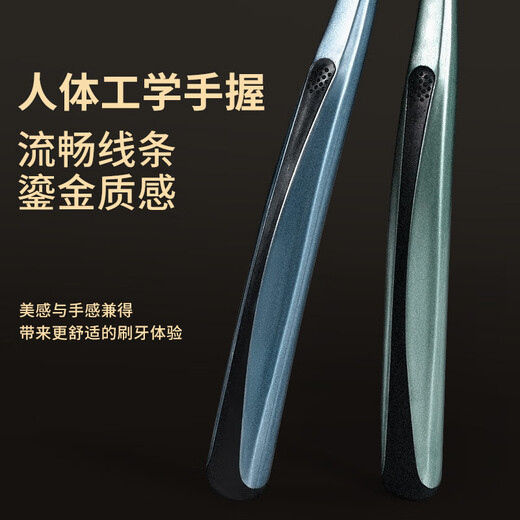 哥伦希 GOR LANSSY哥伦希大刷头牙刷软毛成人专用男士加长宽头家庭装家用礼盒装5支 鎏金大刷头牙刷【礼盒装5支】 5支