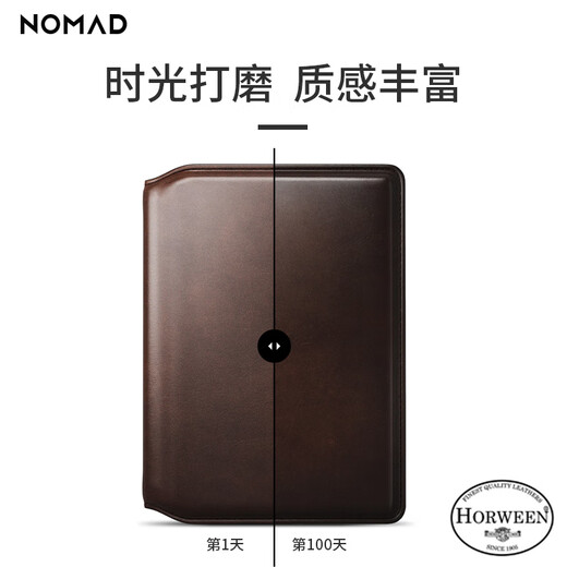 热范NOMAD护照夹多功能卡包出国旅行机票证件套皮革包牛皮钱包收纳包 咖啡色标准版 （10个卡位收纳）