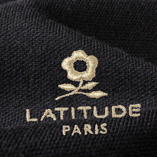 MONTAGUT mulberry silk & wool blend casual embroidered long-sleeved cardigan men's sweater black 50