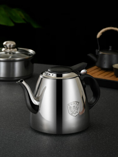 Jiaji kettle 304 stainless steel kettle induction cooker kettle tea kettle thickened household hot water kettle boiling kettle burning A type bright kettle 1.5L + 18 cm sterilizing pot [combination package] 1.2L-1.5L