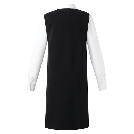 Gloria Spliced Tencel Wool Dress 1E1L4G530 00B Black XS