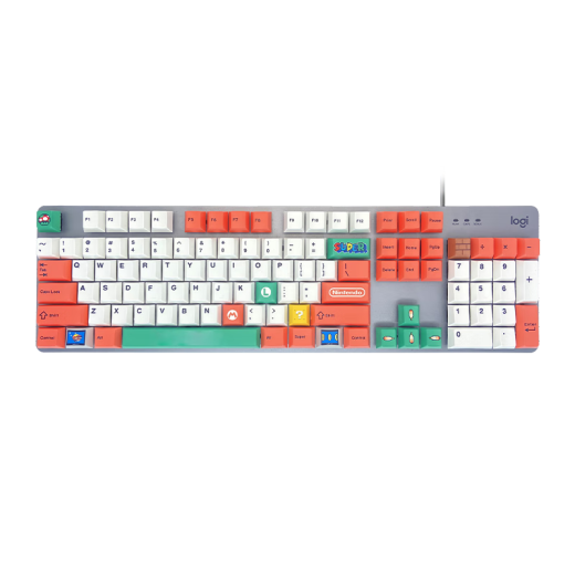 罗技（Logitech）K845机械键盘游戏电竞有线键盘电脑办公键盘个性定制键帽版送男生女友礼物 K845水管工键帽版 青轴