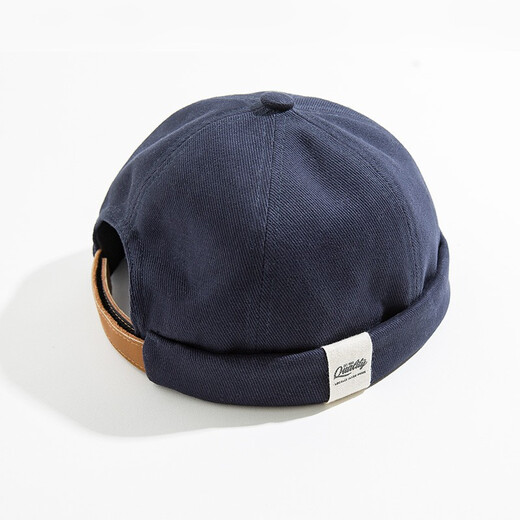 Madden workwear yuppie melon cap landlord hat retro brimless sailor hat cold hat men autumn blue (hat circumference 56~62cm adjustable) brushed version
