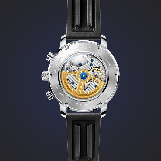 BORMAN (BORMAN) German certified watch men's fully automatic mechanical watch sports casual fashion new waterproof men's watch 3879 [2024 new] black rubber strap