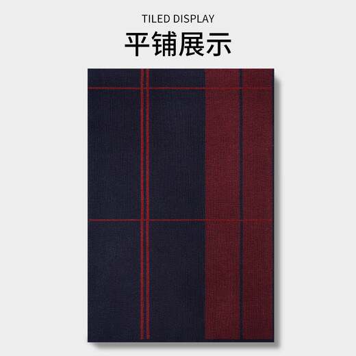 恒源祥本命年围巾男士冬季羊毛高档加厚保暖围脖红色生日礼物中国红时尚 HYX6169-青红【礼盒装】