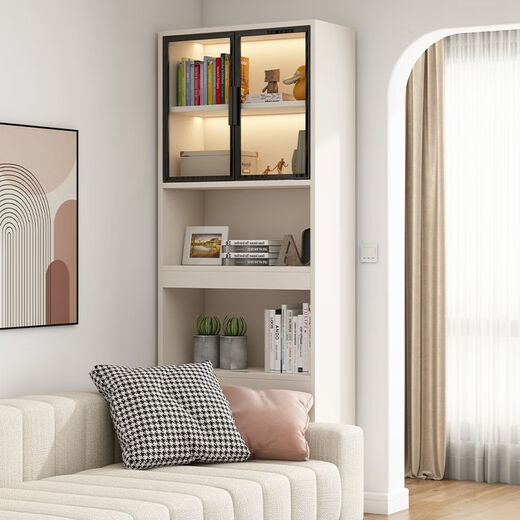 Cream Style Bedside Storage Cabinet Bedroom Bedside Table Bookcase Bedside Wardrobe Storage Cabinet Crack Storage Cabinet Customized Customized Size Contact Customer Service Single Shot Not Delivered Solid Wood Ecological Board