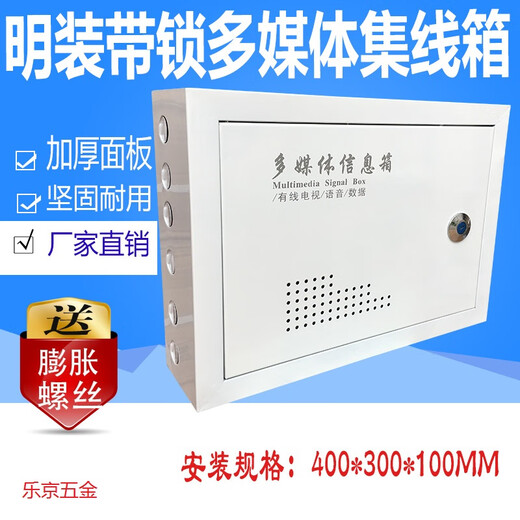 Boîte de câblage murale 300 400, boîtier hub de câblage, boîte d'information multimédia verrouillable, boîtier de courant faible, mural pour la maison