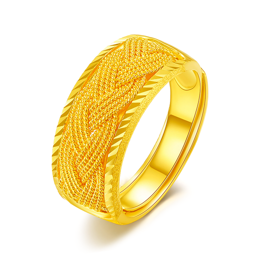 Heritage gold ring 999 solid gold dragon pattern ring for men and women, adjustable Qixi Festival 520 Valentine's Day gift, about 8.58 grams