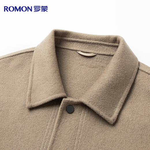 Romon sheep wool woolen jacket men's autumn and winter thickened young and middle-aged business casual lapel jacket men's clothing