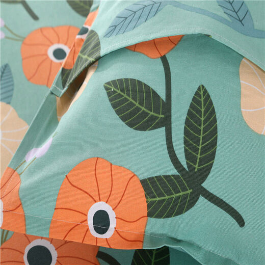 Xingyue Shengfan can't afford to throw the ball, pure cotton old coarse cloth bed sheet three-piece set, thickened cotton single double large bed Kang single bed, small gray flower, 2 meter bed, 2.3x2.7 meter bed sheet