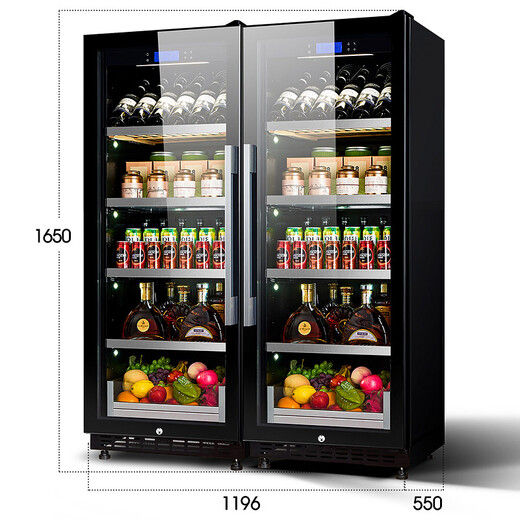 Zunbao home living room office tea cabinet beverage cabinet fruit cabinet refrigerated cabinet freshness constant temperature wine cabinet red wine cabinet black 0.84 meters
