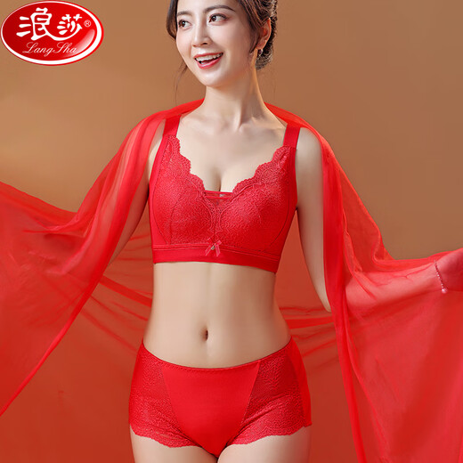 Langsha large size bra set for the year of the animal, big red, big breasts, smaller breasts, year of the horse, full cup bra, underwear for women