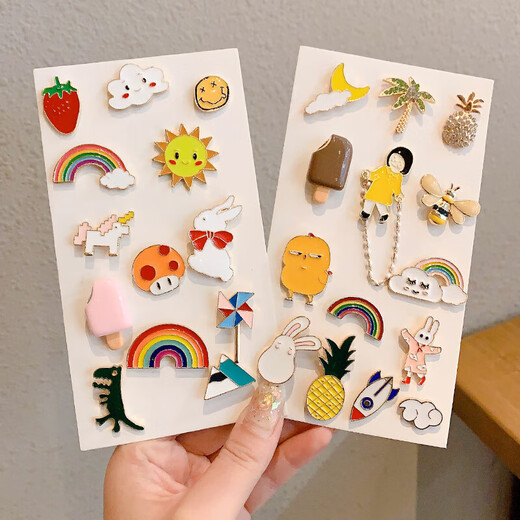 VISIT brooch for women Japanese personality trendy and cute small anti-exposure buckle gift gfn pony gtrd