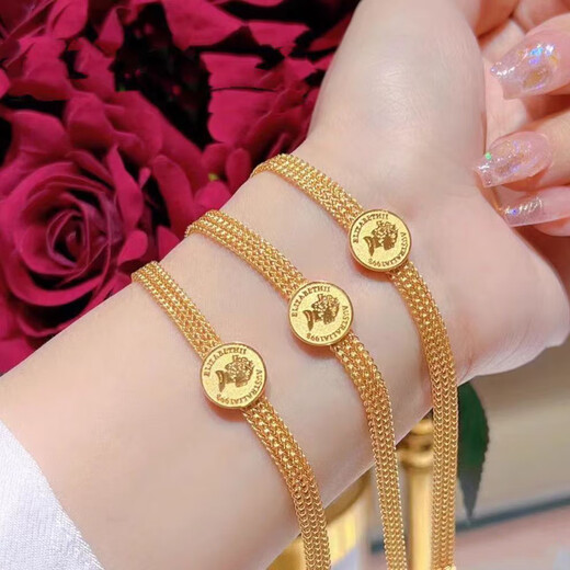 Gu Hao Shuibibei Jewelry Showroom New Gold 999 Retro Queen Redonde