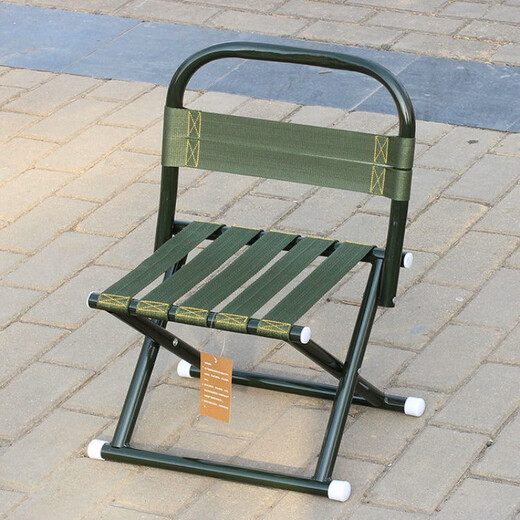 Er Jiangong Klappstuhl im Freien Klapphocker tragbarer Rückenstuhl Stuhl Haushalthocker kleiner Pony Fischereistuhl kleiner Hocker 0L 3523 Runde Röhrchen Klappstuhl Qualitätssicherung