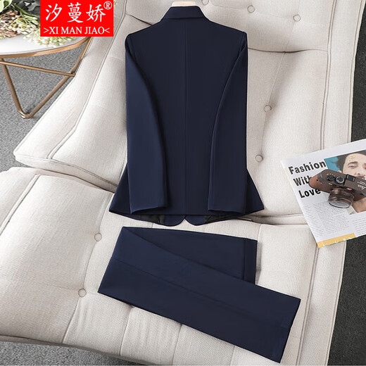 Ximan petite blazer women's business attire women's suit spring and autumn style senior suit manager college student interview formal wear black suit S size (suitable for weight 80-90)