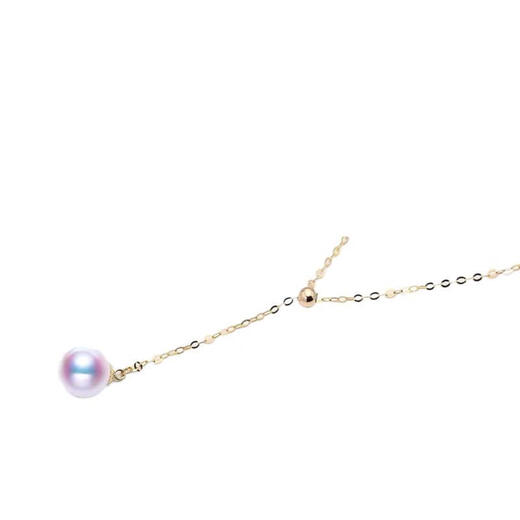 Erli DIY accessories G18K gold Y-shaped adjustment necklace empty support pearl pendant clavicle set chain AU750 neck chain made K yellow special price regular Y-shaped adjustment chain