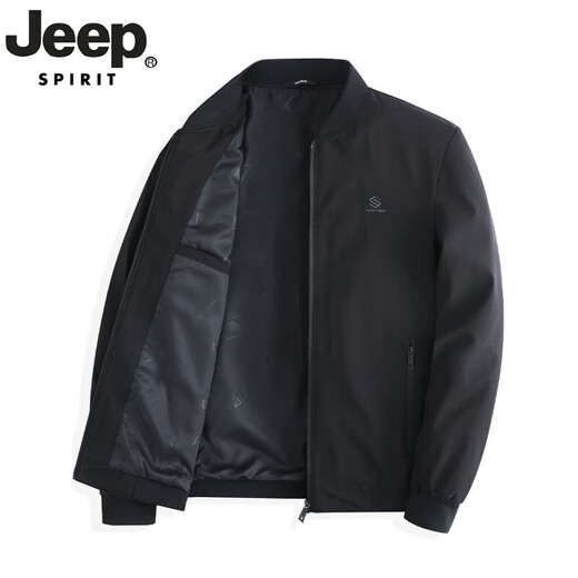 JEEP SPIRIT吉普高档品牌男士外套春秋季新款潮牌宽松棒球领夹克休闲百搭上衣 蓝色【9905款】 175/L