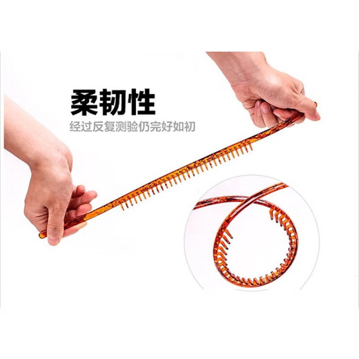 Angbi Bear Korean AS resin break-off simple toothed non-slip thin hair hoop headband hair clip hair wash face black