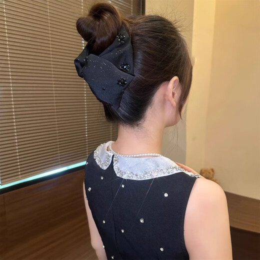 Two Worlds 2025 New Hepburn Clip High-end Bow Hair Clip Headwear Women's Back High-Quality Hair Clip Louis Star Language Clip